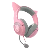 אוזניות גיימינג חוטיות RAZER KRAKEN KITTY V2 צבע ורוד - Thumbnail Image 2