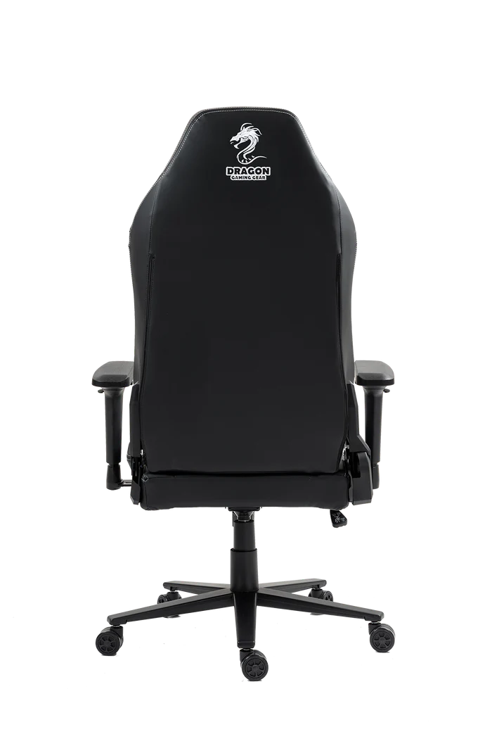 כיסא עבודה וגיימינג יוקרתי דמוי עור DRAGON ALPINE D.C - שחור לבן – תמונה 4