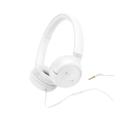 אוזניות קשת חוטיות JBL TUNE T530 - לבן