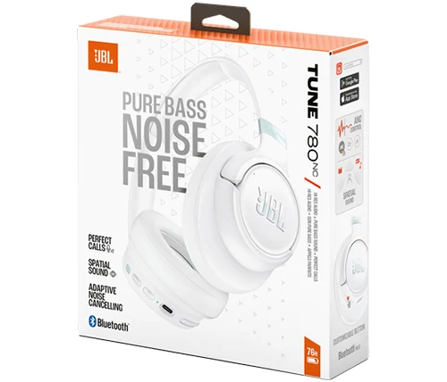 אוזניות קשת אלחוטיות עם ביטול רעשים JBL Tune 780NC - לבן – תמונה 10