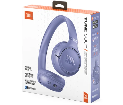 אוזניות קשת אלחוטיות JBL Tune 530BT – סגול – תמונה 9
