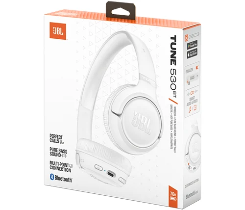 אוזניות קשת אלחוטיות JBL Tune 530BT - לבן – תמונה 10